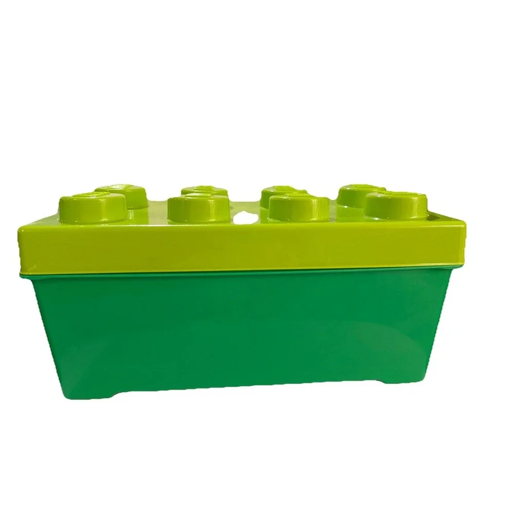Lego Duplo Lot In Green Lego Brick Storage Bin 2x2 4x2‎ Flowers Shapes Colorful
